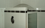 Showerdome on tiled shower
